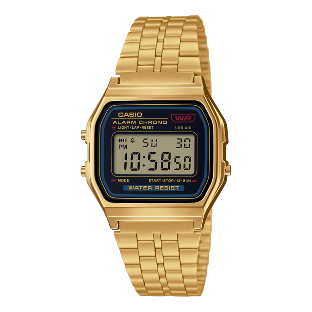 G Shock Casio A159WGEA-1 Watch Mens Watch Metal Bands