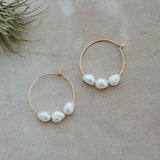 Glee Brooklin Hoops - White Pearl