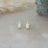 Glee Maui Studs in White Opalite Gold