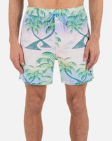 Hurley Hurley Men's Cannonball Volley 17" Shorts Candy Pink S Mens Elastic Swim Trunks