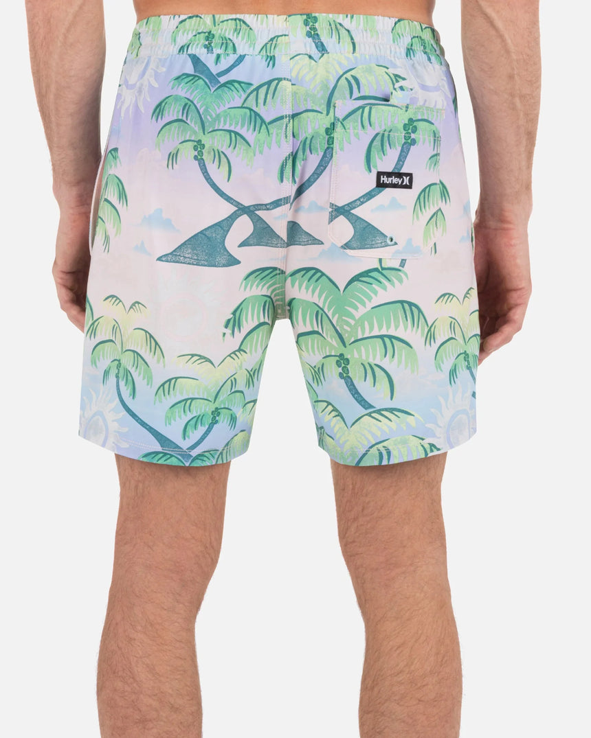 Hurley Hurley Men's Cannonball Volley 17" Shorts Candy Pink S Mens Elastic Swim Trunks