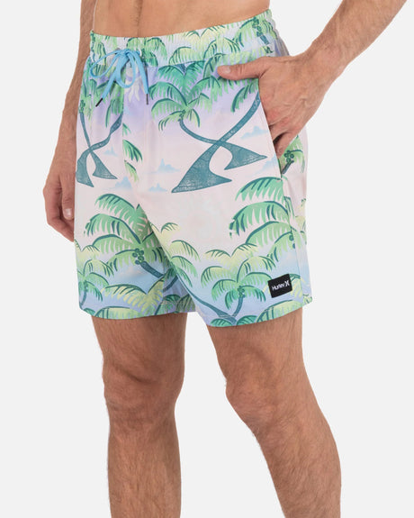 Hurley Hurley Men's Cannonball Volley 17" Shorts Candy Pink S Mens Elastic Swim Trunks