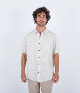 Hurley Hurley Men's One and Only Lido Stripe SS Bone 2 M Mens Button Up Short Sleeve Shirts
