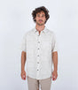 Hurley Hurley Men's One and Only Lido Stripe SS Bone 2 M Mens Button Up Short Sleeve Shirts