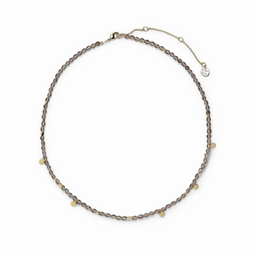 Pura Vida Pura Vida Smokey Quartz Beaded String Bracelet Gold OS Jewelry