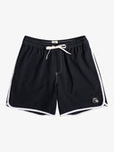 Quiksilver Quiksilver Men's Original Scalloped Volley 17NB Shorts Black S Mens Elastic Swim Trunks