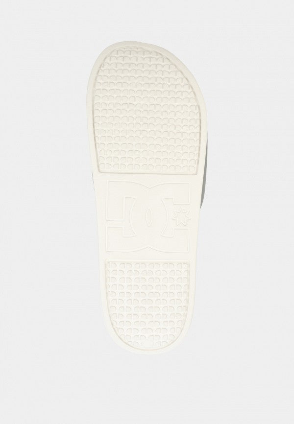 DC Men's Slide SE Sandals- Off White/Grey