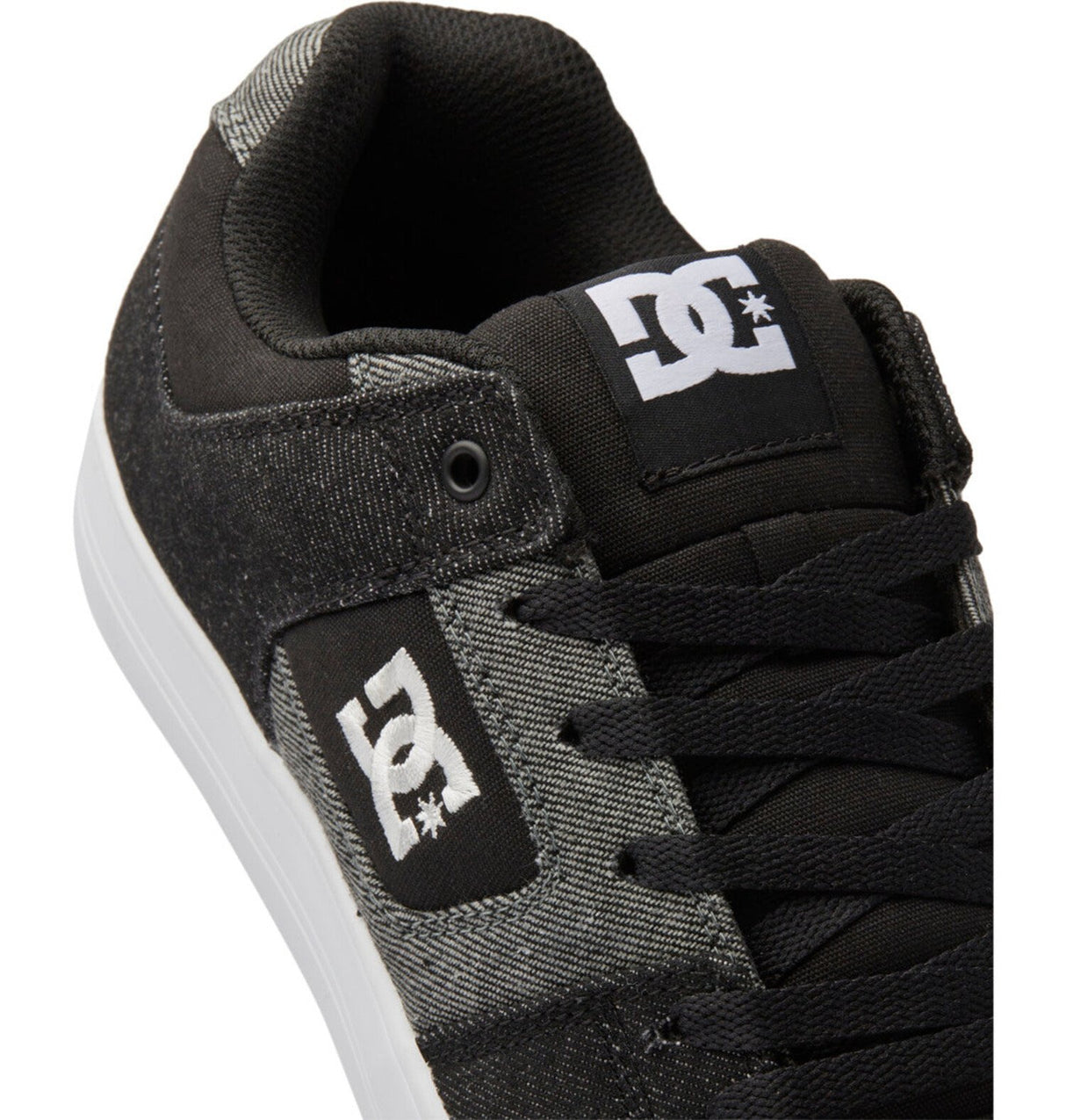 DC Men's Pure Skate Shoes - Black Denim