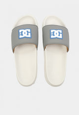DC Men's Slide SE Sandals- Off White/Grey