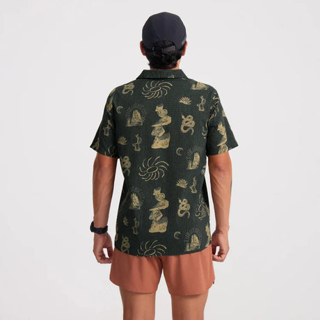 Roark Roark Men's Bless Up Trail Short Sleeve Shirt - Onyx Onyx M Mens Button Up Short Sleeve Shirts