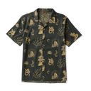 Roark Roark Men's Bless Up Trail Short Sleeve Shirt - Onyx Onyx M Mens Button Up Short Sleeve Shirts