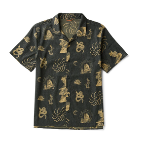 Roark Roark Men's Bless Up Trail Short Sleeve Shirt - Onyx Onyx M Mens Button Up Short Sleeve Shirts
