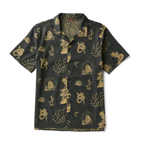 Roark Roark Men's Bless Up Trail Short Sleeve Shirt - Onyx Onyx M Mens Button Up Short Sleeve Shirts