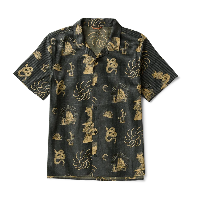 Roark Roark Men's Bless Up Trail Short Sleeve Shirt - Onyx Onyx M Mens Button Up Short Sleeve Shirts