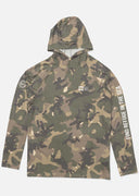 Salty Crew Salty Crew Men's Mariner Lite UV Hoodie Green Camo M Mens Pullover Hoodies