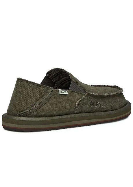 Sanuk Sanuk Men's Donny Hemp - Army Army 10 Mens Shoes 6 to 18