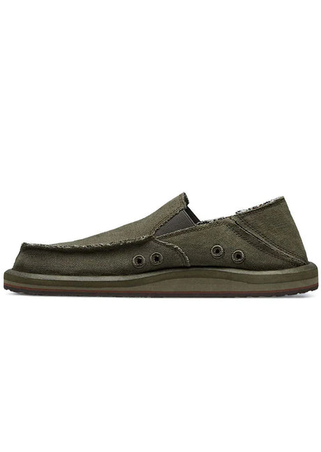 Sanuk Sanuk Men's Donny Hemp - Army Army 10 Mens Shoes 6 to 18