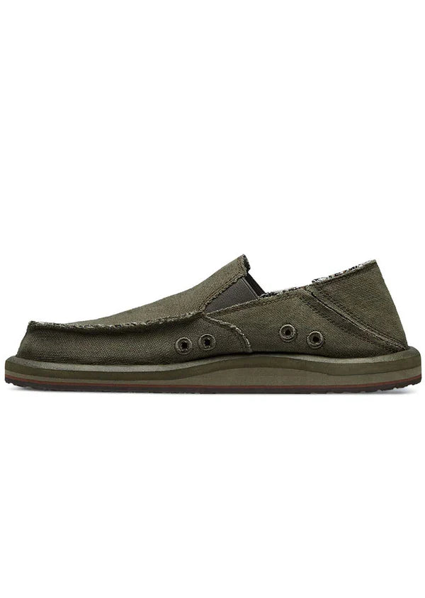 Sanuk Sanuk Men's Donny Hemp - Army Army 10 Mens Shoes 6 to 18