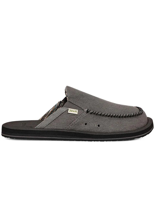 Sanuk Sanuk Men's You Got My Back Hemp - Dark Grey Dark Grey 10 Mens Slip On Shoes 6 to 18