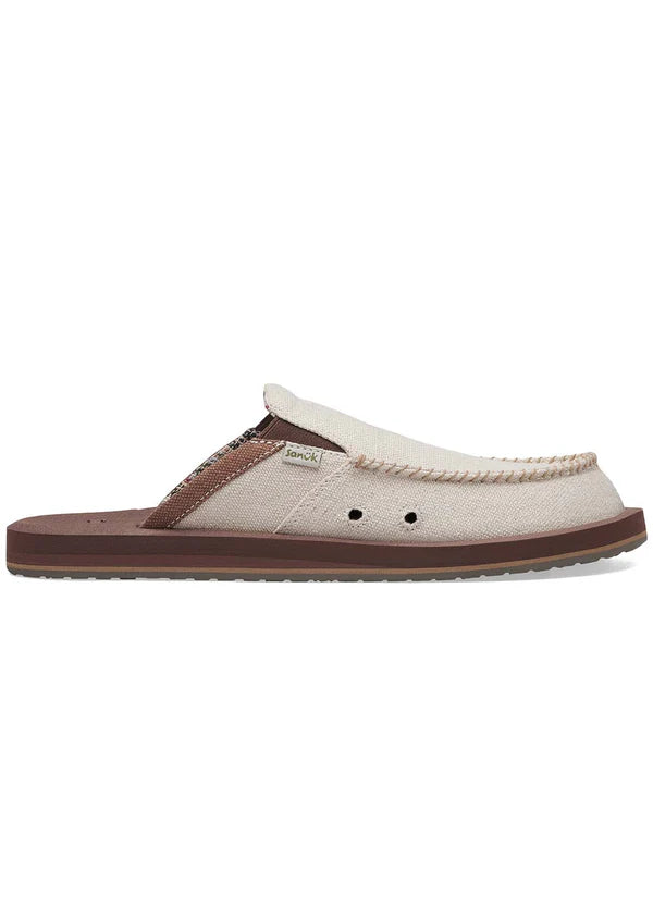 Sanuk Sanuk Men's You Got My Back Hemp - Natural Natural 09 Mens Slip On Shoes 6 to 18