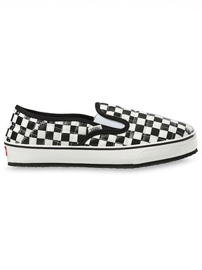 Vans Vans U MTE SLIP-ER 2 (CHECKERBOARD)BLK/CLSC WT Men's 9/ Womens 10.5 Mens Skate Shoes 6 to 18