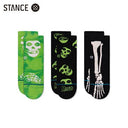 Stance x Misfits toddler sock box set in black and neon green