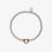 Pura Vida Stone & Enamel Heart Stretch Bracelet - front view