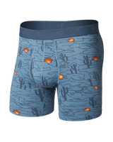 Saxx Saxx Men's Quest Quick-Dry Mesh Boxer Brief Fly - Canyonlands-Washed Blue Canyonlands-Washed Blue M Mens Boxer Brief Underwear