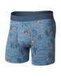 Saxx Saxx Men's Quest Quick-Dry Mesh Boxer Brief Fly - Canyonlands-Washed Blue Canyonlands-Washed Blue M Mens Boxer Brief Underwear