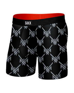 Saxx Saxx Men's Multi-Sport Mesh Boxer Brief Fly - MAXX LUXX LOGO-BLACK MAXX LUXX LOGO-BLACK S Mens Boxer Brief Underwear