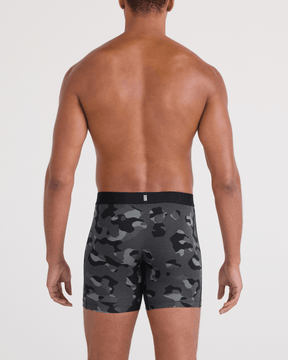Saxx Saxx Men's Droptemp Cooling Cotton Boxer Brief Fly - PEBBLE CAMO-GRAPHITE PEBBLE CAMO-GRAPHITE M Mens Boxer Brief Underwear