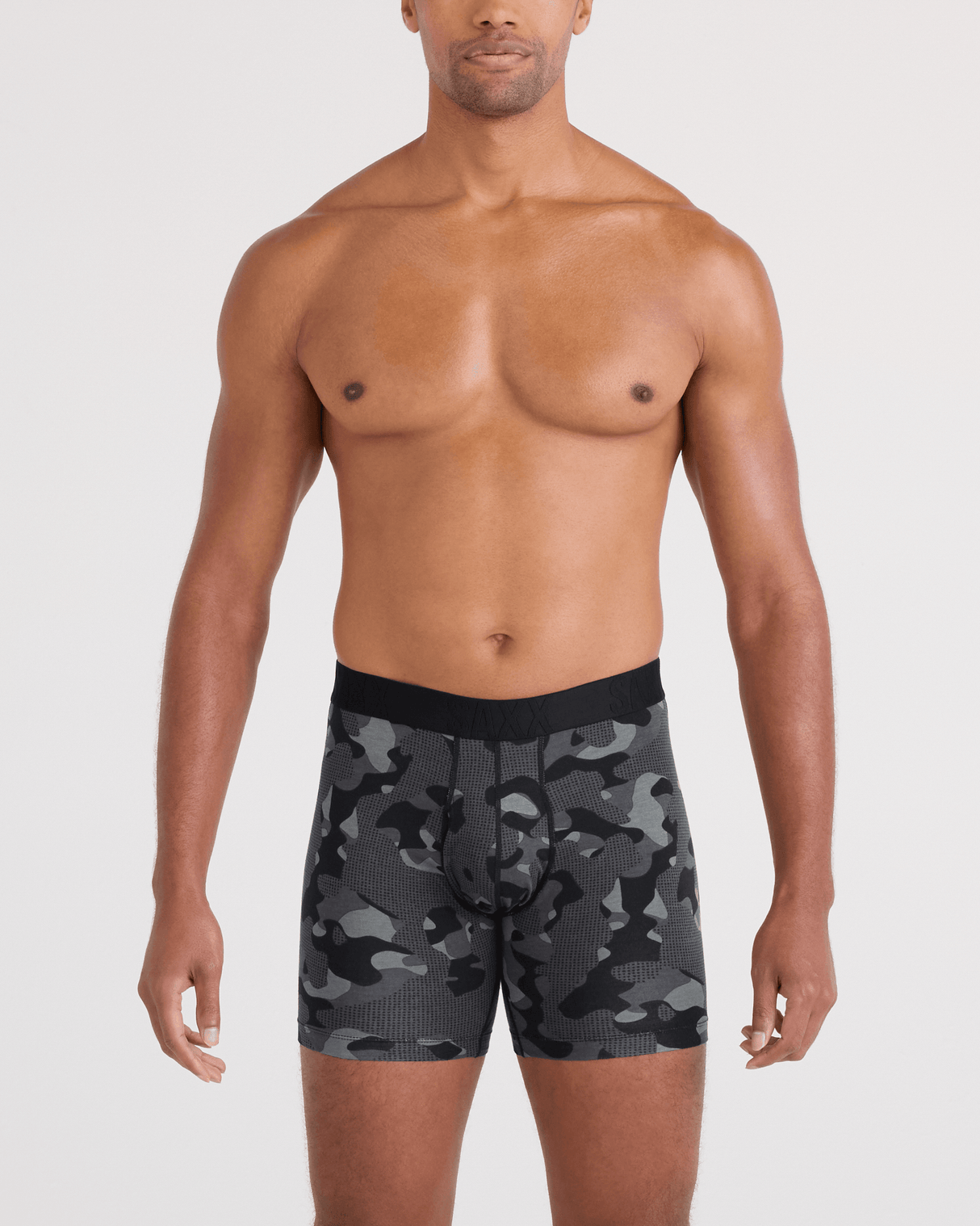 Boxer rafraîchissant en coton Saxx pour homme - Camouflage galet-graphite