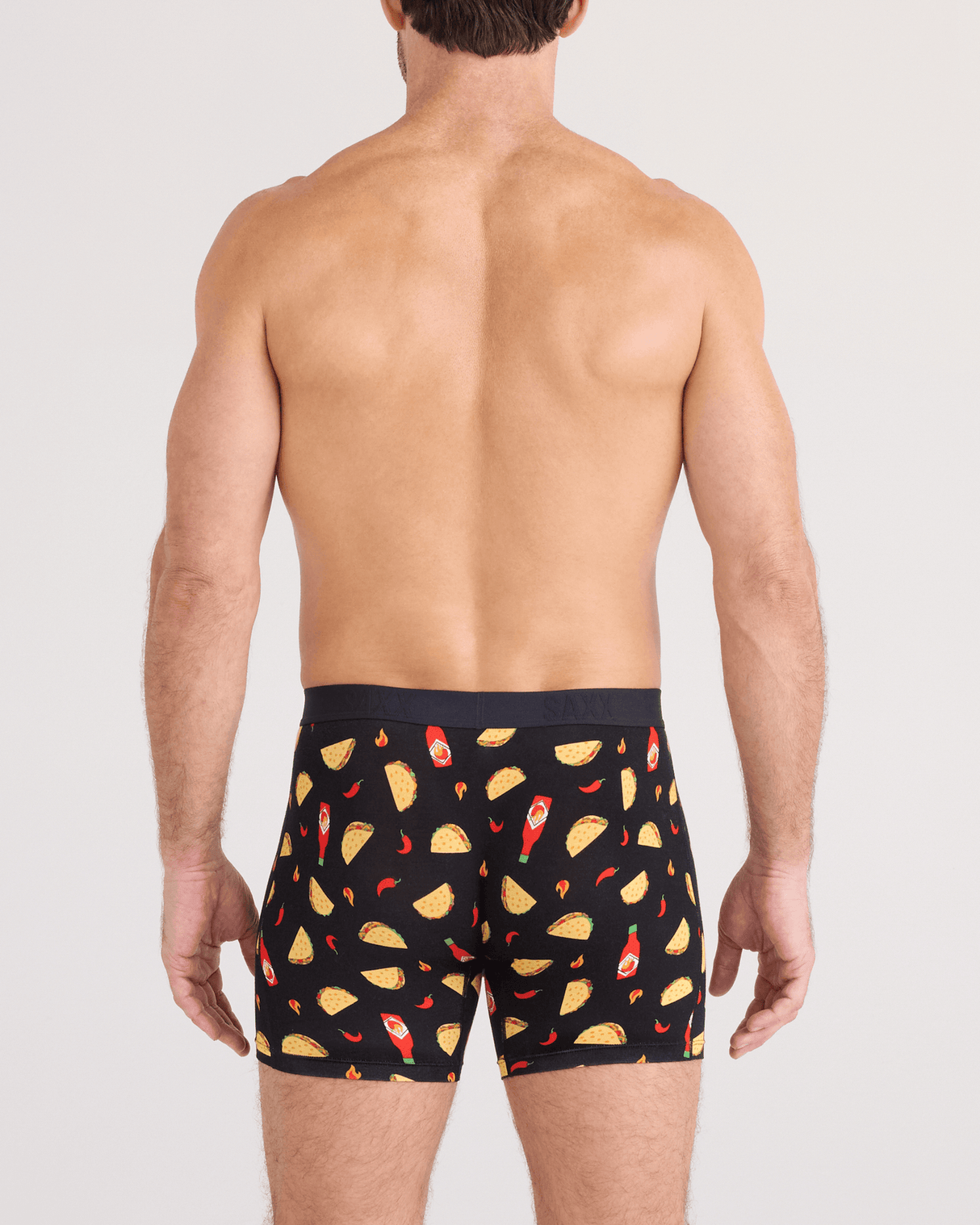 Saxx Saxx Men's Vibe Xtra Soft Comfor Boxers 2 Pack -FLAMIN HOT/BLACK FLAMIN HOT/BLACK M Mens Boxer Brief Underwear