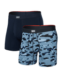 Saxx Saxx Men's Vibe Xtra Soft Comfor Boxers 2 Pack -POND CAMO/NAVY POND CAMO/NAVY S Mens Boxer Brief Underwear