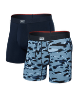 Saxx Saxx Men's Vibe Xtra Soft Comfor Boxers 2 Pack -POND CAMO/NAVY POND CAMO/NAVY S Mens Boxer Brief Underwear