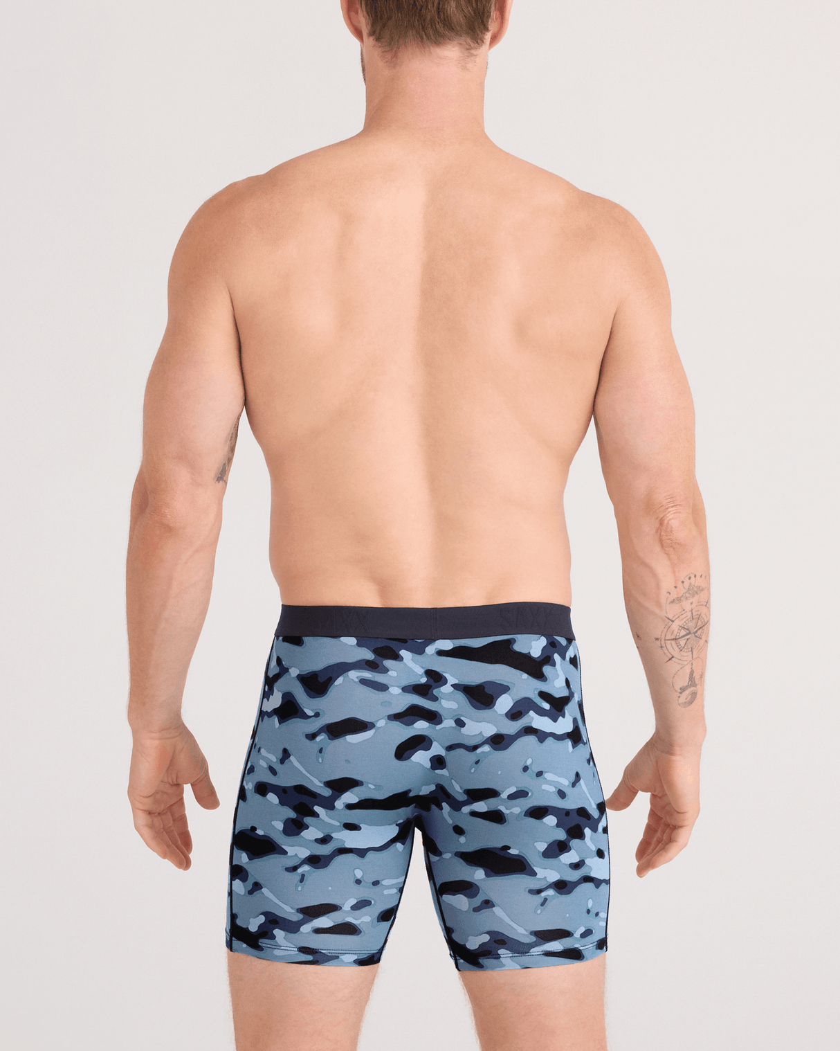 Saxx Saxx Men's Vibe Xtra Soft Comfor Boxers 2 Pack -POND CAMO/NAVY POND CAMO/NAVY S Mens Boxer Brief Underwear