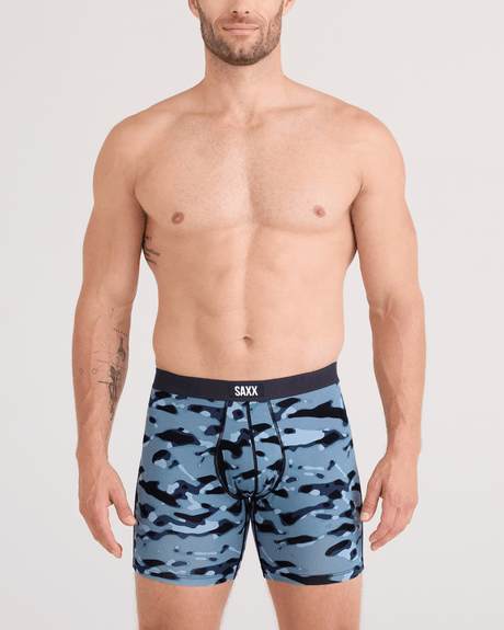 Saxx Saxx Men's Vibe Xtra Soft Comfor Boxers 2 Pack -POND CAMO/NAVY POND CAMO/NAVY S Mens Boxer Brief Underwear