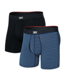 Saxx Saxx Men's Vibe Xtra Soft Comfor Boxers 2 Pack -RAILROAD STRIPE/BLACK RAILROAD STRIPE/BLACK M Mens Boxer Brief Underwear