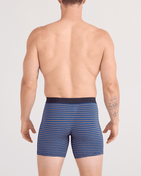 Saxx Saxx Men's Vibe Xtra Soft Comfor Boxers 2 Pack -RAILROAD STRIPE/BLACK RAILROAD STRIPE/BLACK M Mens Boxer Brief Underwear