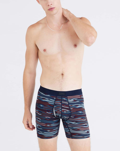 Saxx Saxx Men's Vibe Xtra Soft Comfor Boxers 2 Pack -ROUGH TERRAIN/BLACK ROUGH TERRAIN/BLACK S Mens Boxer Brief Underwear