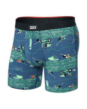 Saxx Saxx Men's Vibe XTRA Boxer Brief Fly - BUZZCUT-DARK DENIM BUZZCUT-DARK DENIM M Mens Boxer Brief Underwear