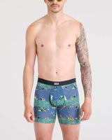 Saxx Saxx Men's Vibe XTRA Boxer Brief Fly - BUZZCUT-DARK DENIM BUZZCUT-DARK DENIM M Mens Boxer Brief Underwear
