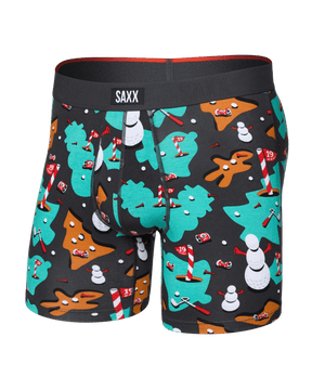 Saxx Saxx Men's Vibe XTRA Boxer Brief Fly - 19TH HOLE-IDAYS-FD BLACK 19TH HOLE-IDAYS-FD BLACK M Mens Boxer Brief Underwear