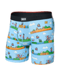 Saxx Saxx Men's Vibe XTRA Boxer Brief Fly - OUT OF BOUNDS-BLUE OUT OF BOUNDS-BLUE M Mens Boxer Brief Underwear