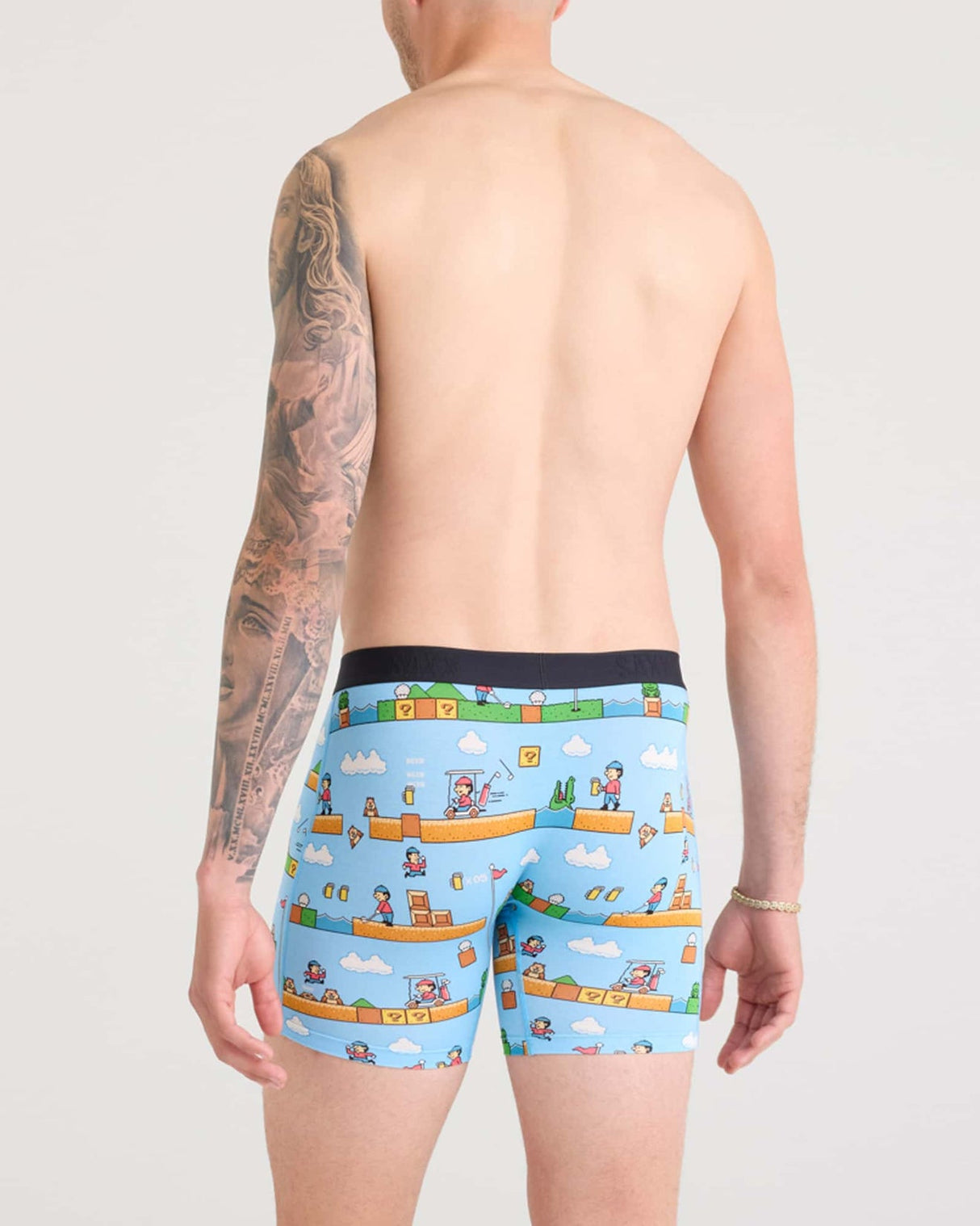 Saxx Saxx Men's Vibe XTRA Boxer Brief Fly - OUT OF BOUNDS-BLUE OUT OF BOUNDS-BLUE M Mens Boxer Brief Underwear
