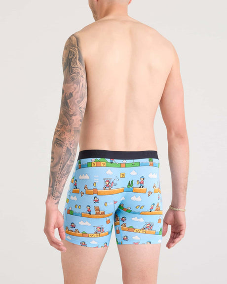 Saxx Saxx Men's Vibe XTRA Boxer Brief Fly - OUT OF BOUNDS-BLUE OUT OF BOUNDS-BLUE M Mens Boxer Brief Underwear