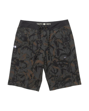 Salty Crew Salty Crew Men's Flagship 22" Boardshorts Dusty Olive 30 Mens Board Shorts