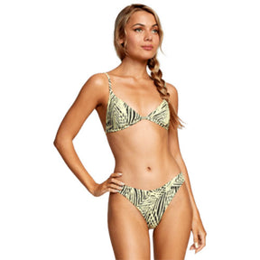 RVCA RVCA Palms Tri Bikini Tops Dust Yellow S Womens Bikini Tops
