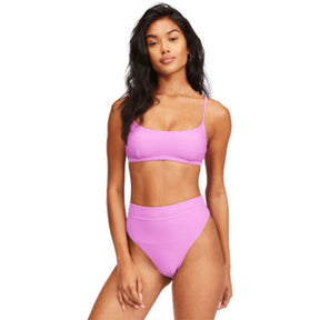 Billabong Billabong Tanlines Avery Mini Crop Top Bright Orchid S Womens Bikini Tops