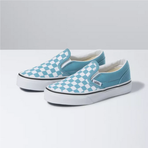 Vans Van Checkerboard Slip On Youth Skate Shoes BLACK-WHITE 1 Youth Girls Skate Shoes 5T to 13T and 1 to 7 US Size